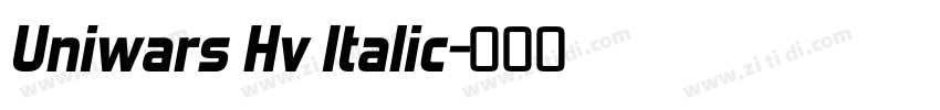 Uniwars Hv Italic字体转换